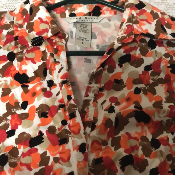 Fred David Stretch Tailored Pleated Blouse - Picture 2 of 8